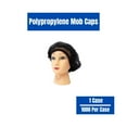 thumbnail image 2 of MMBM Black Disposable Pleated Polypropylene Mob Caps 10GSM Bouffant Hair Cover, 21" - 1000 Pcs, 2 of 5
