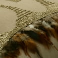 thumbnail image 6 of Beige 12"x26" (30x65 cm) Lumbar Bed Pillowcases, Linen Feathers & Beaded Bed Pillow Cover, Animal Pattern Modern Style - Feather Beads, 6 of 9