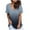 Grey, variant on Womens Blouses Shirts Fashion Loose Gradient V Neck Short Sleeve Womens Clothes,,2XL
