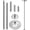Silver, variant on 45mm Portable Spinning & Static Pole Dance Pole for Home
