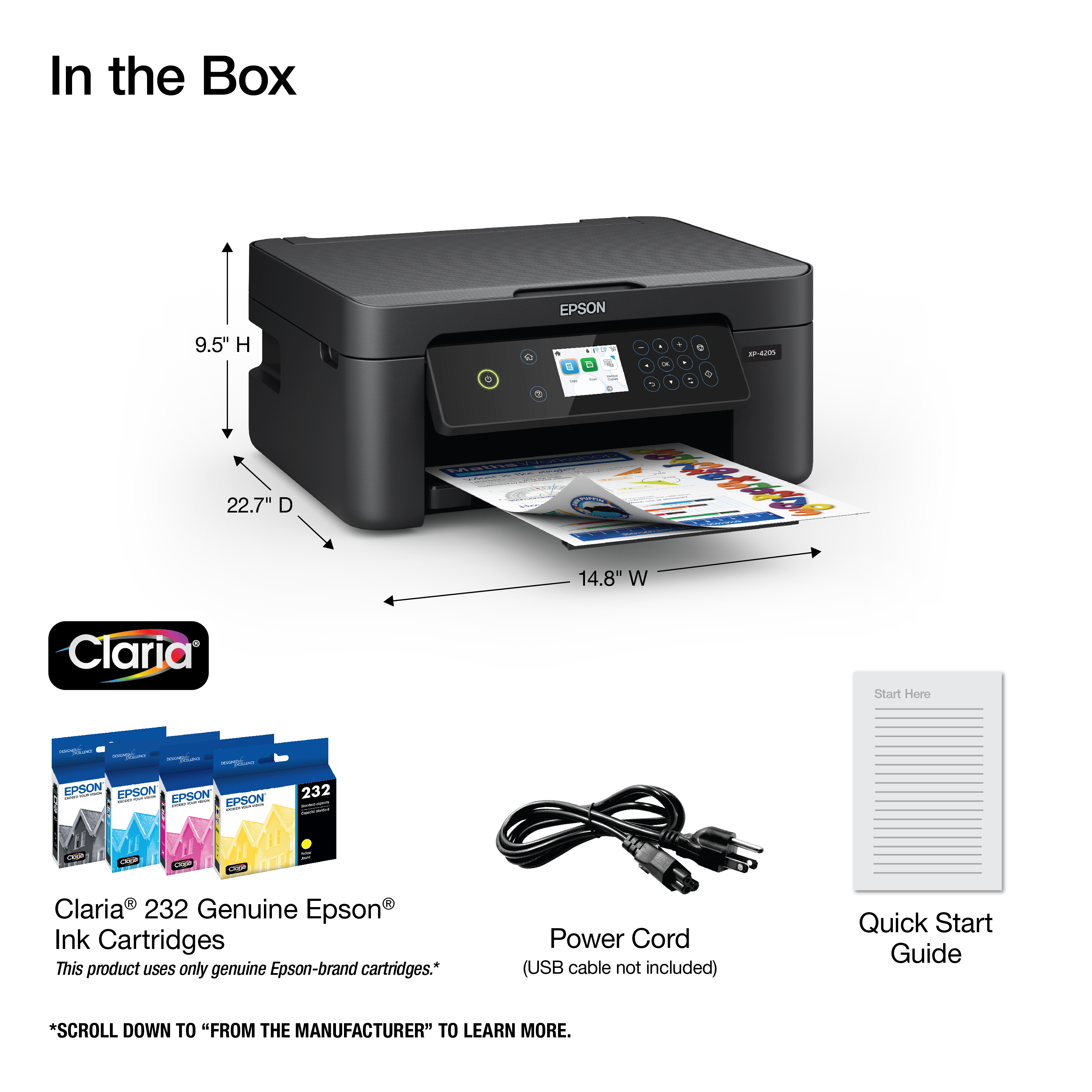 Epson Expression Home XP-4205 Wireless Color Printer with Scanner and Copier - image 5 of 6
