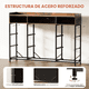 thumbnail image 5 of Comoda Cajonera para Recamara - 9 Cajones De Tela con Parte Superior de Madera y Marco De Acero - Estante Abierto de 2 Niveles - Mueble para TV - Luz Led, 5 of 8