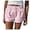 Pink, variant on Women's Shorts Cute Soft Plaid Print Button Front Pajama Bottoms Shorts Sleepwear Fishnet Shorts Women Women Shorts Dressy Long