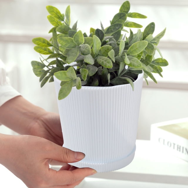 PRETXORVE Green Pots Balcony Vegetable Garden Green Container With Base Home Bonsai Storage
