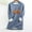 Blue, variant on AOOCHASLIY Christmas Tops Women's Round Neck Pocket Thickened Plush Warm Long Sleeve Tops