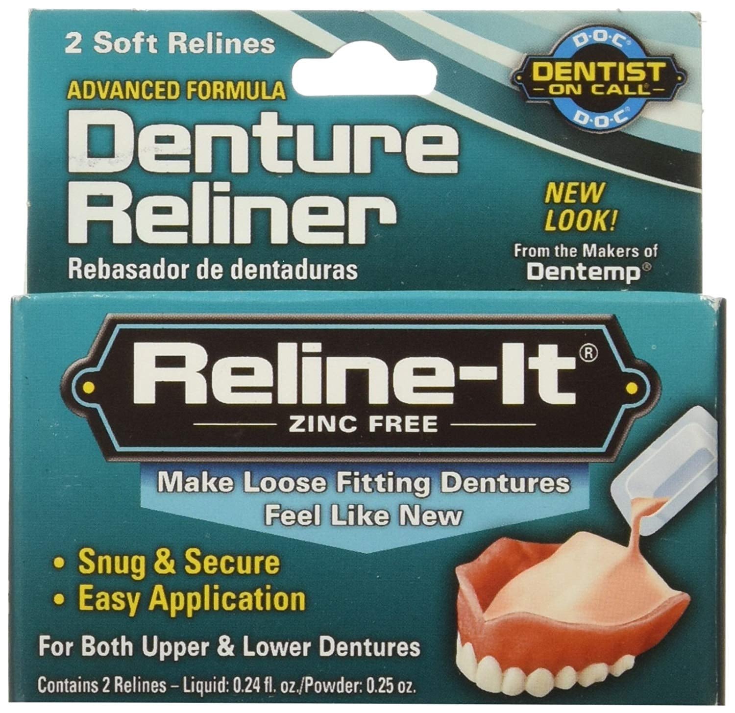 D.O.C. RelineIt Advanced Denture Reliner Kit ( Pack of 2) Walmart