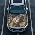 thumbnail image 2 of KUIFORTI American Car Hood Cover Flag Bear Car Hood Covers Camo Car Decor Hood's Flags Patriotic Accessories Thicken Breathable Car Cover for All Season - Fit Most Cars, Sedan and SUV, 2 of 6
