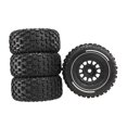 thumbnail image 1 of TISHITA RC Car Tire 4x Easy to Use Practical Replace Parts Convenient Toy Car Wheels black, 1 of 8