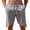 Dark Gray, variant on Mens Summer Shorts Drawstring Waisted Solid Color Workout Shorts Linen Gym Sport Running Athletic Shorts