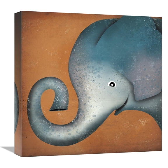 Global Gallery's 'Elephant Wow' By Ryan Fowler Stretched Canvas Wall Art