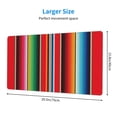 thumbnail image 3 of Balery Mexican Serape Blanket Stripes Mouse Pad ,15.8x29.5 In Large Gaming Mouse Pad Desk Mat Long Non-Slip Rubber Stitched Edges,Waterproof Mousepad Desk Mat For Gamer Office Home, 3 of 9