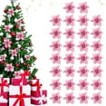 thumbnail image 1 of 30 piezas de flores decorativas navideñas, decoración de copos de nieve, flores para decoraciones navideñas, árboles de Navidad, decoraciones para árboles artificiales, árbol de Navidad, corona, 1 of 6