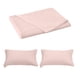 thumbnail image 2 of Láminas De Fibra Juego de sábanas de poliéster de 3 piezas con 2 fundas de almohada, 150x230 cm, color liso, lavables, para colchón estándar (rosa claro). Rkxzt, 2 of 9