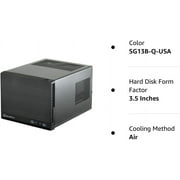 حافظة كمبيوتر صغيرة الحجم بتقنية SilverStone مع لوحة أمامية صلبة سوداء (SST-SG13B-Q-USA)