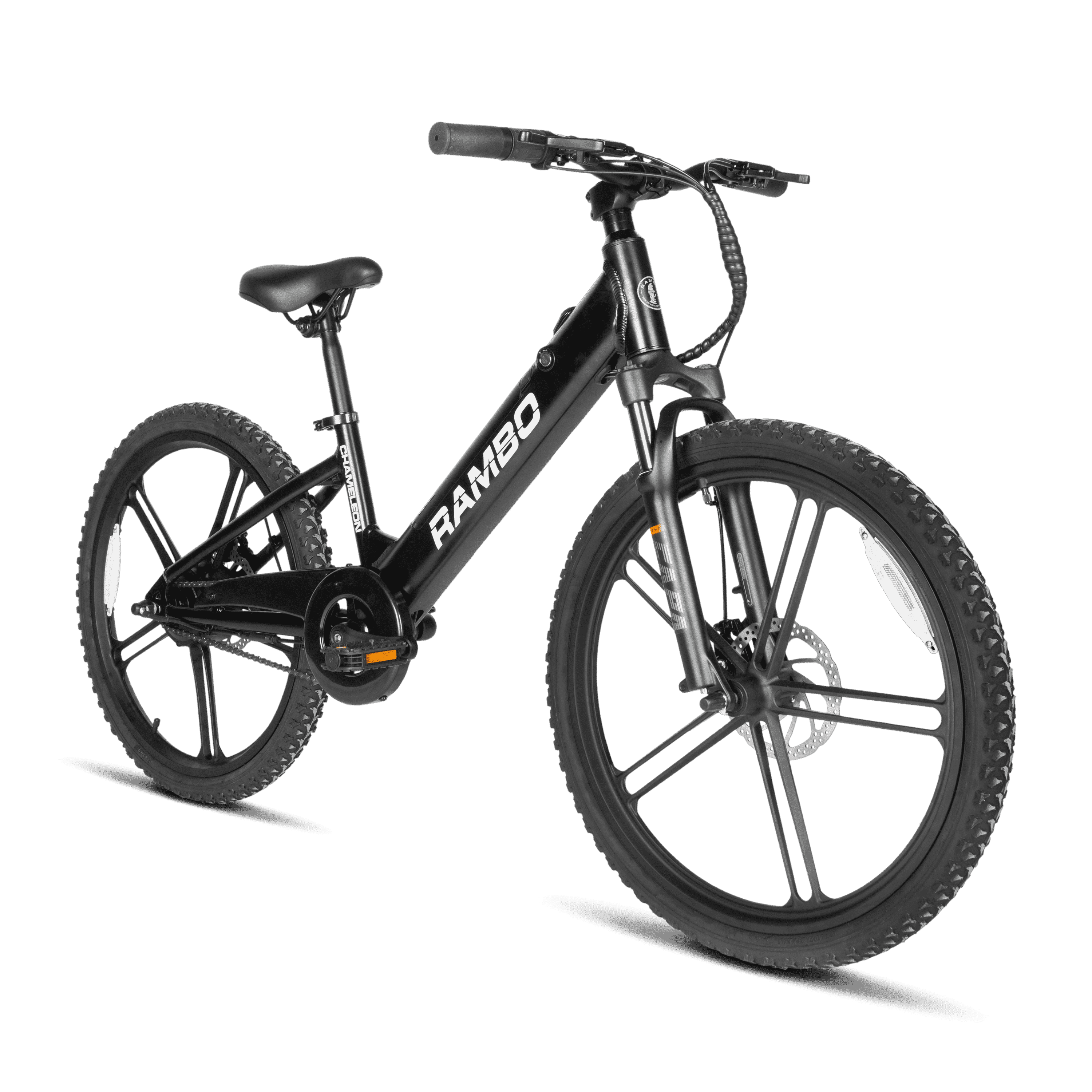 Chameleon 1.0-BK  EBike, 250W Rear Hub, Front Suspension, Pedal Assist, Adjustable Power Setting Electric Bike