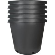 5 Pack 15 Gallon Round Premium Nursery Pot Plant Flower Seedling Container Garden Planter Pots for Indoor Outdoor Plants Seedlings Flowers Vegetables Seedling Cuttings Succulents