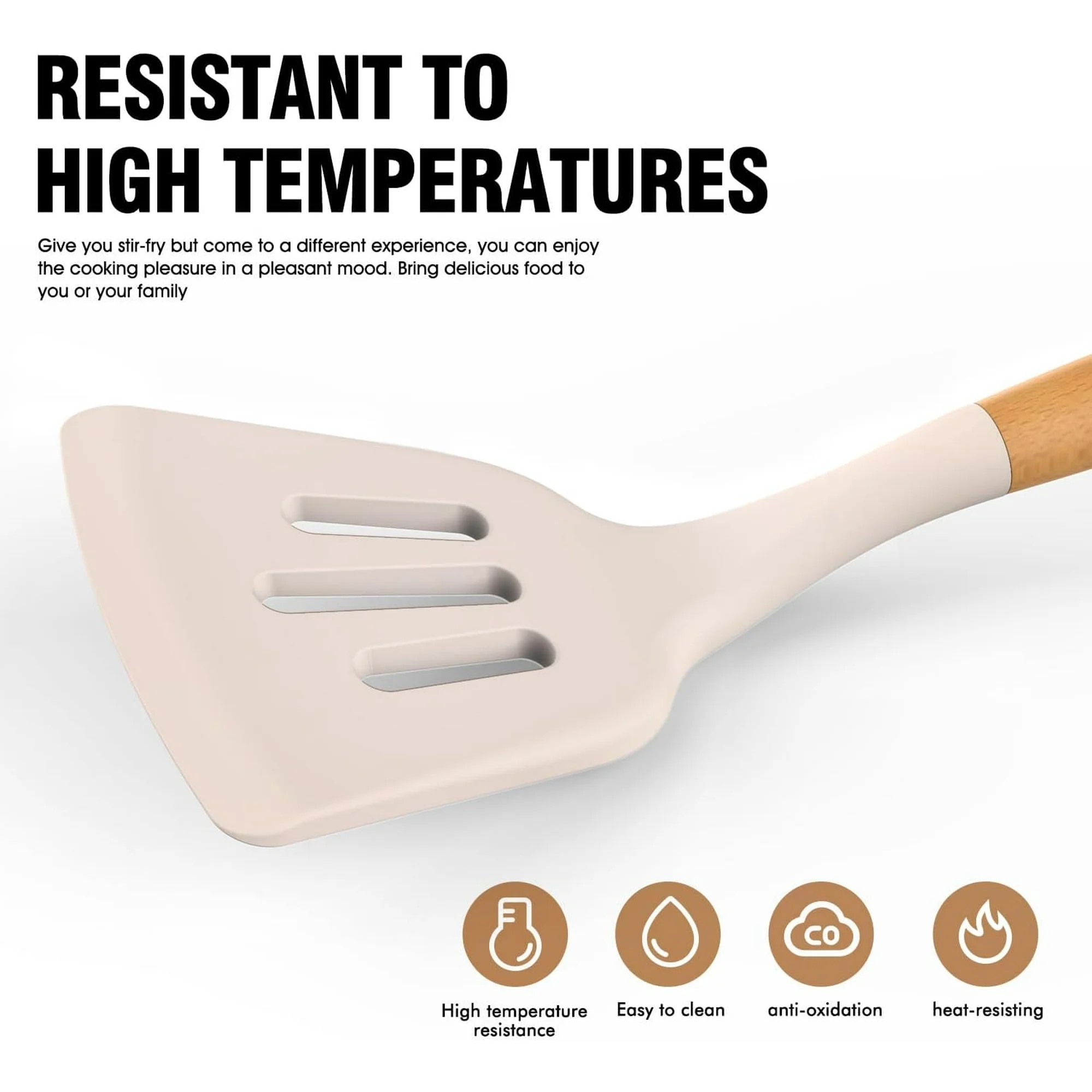 Carote 10-Piece Silicone and Wood Cooking Utensil Set photo 6