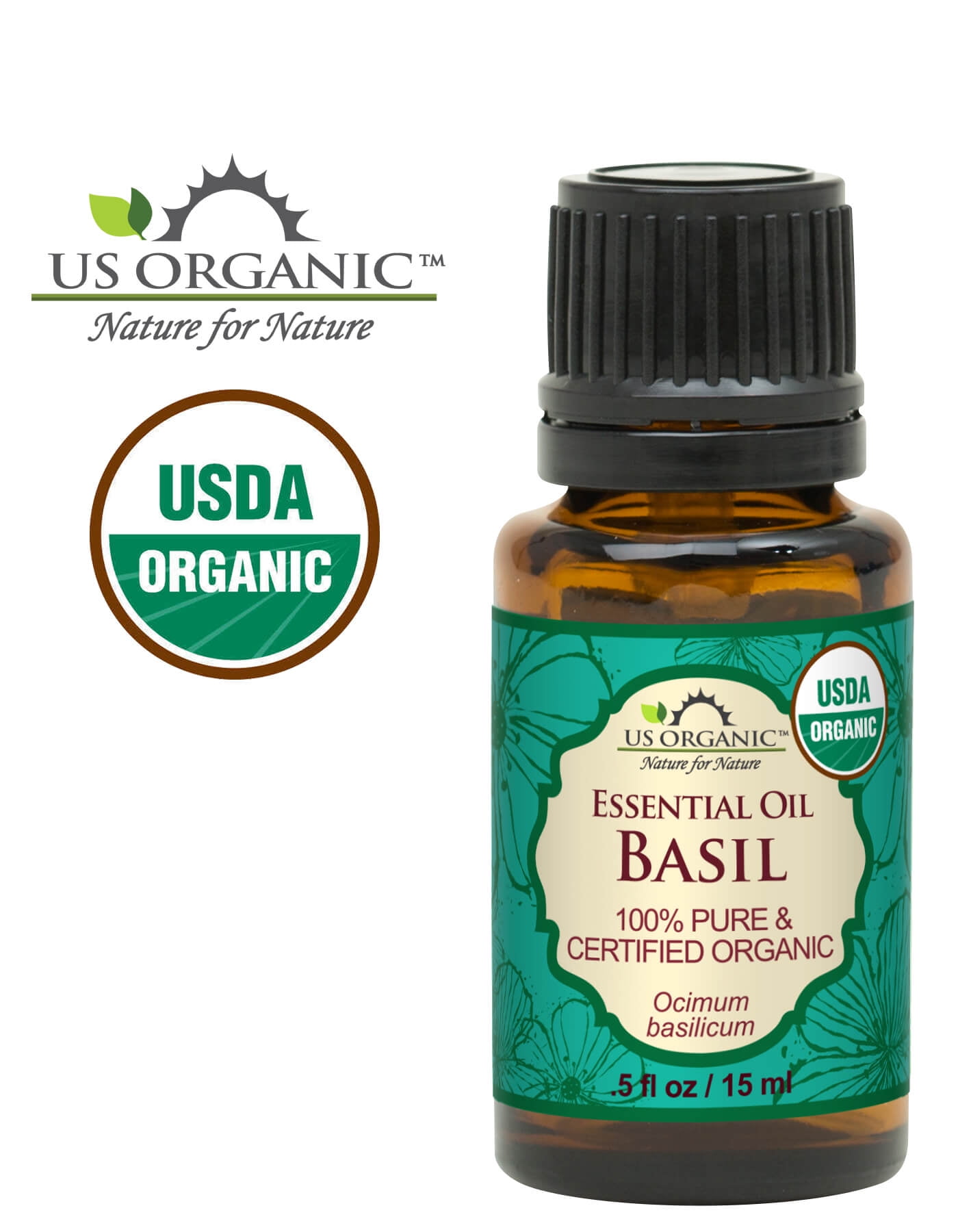 US Organic Basil Essential Oil, 100% Pure USDA Certified Organic, 30 ml