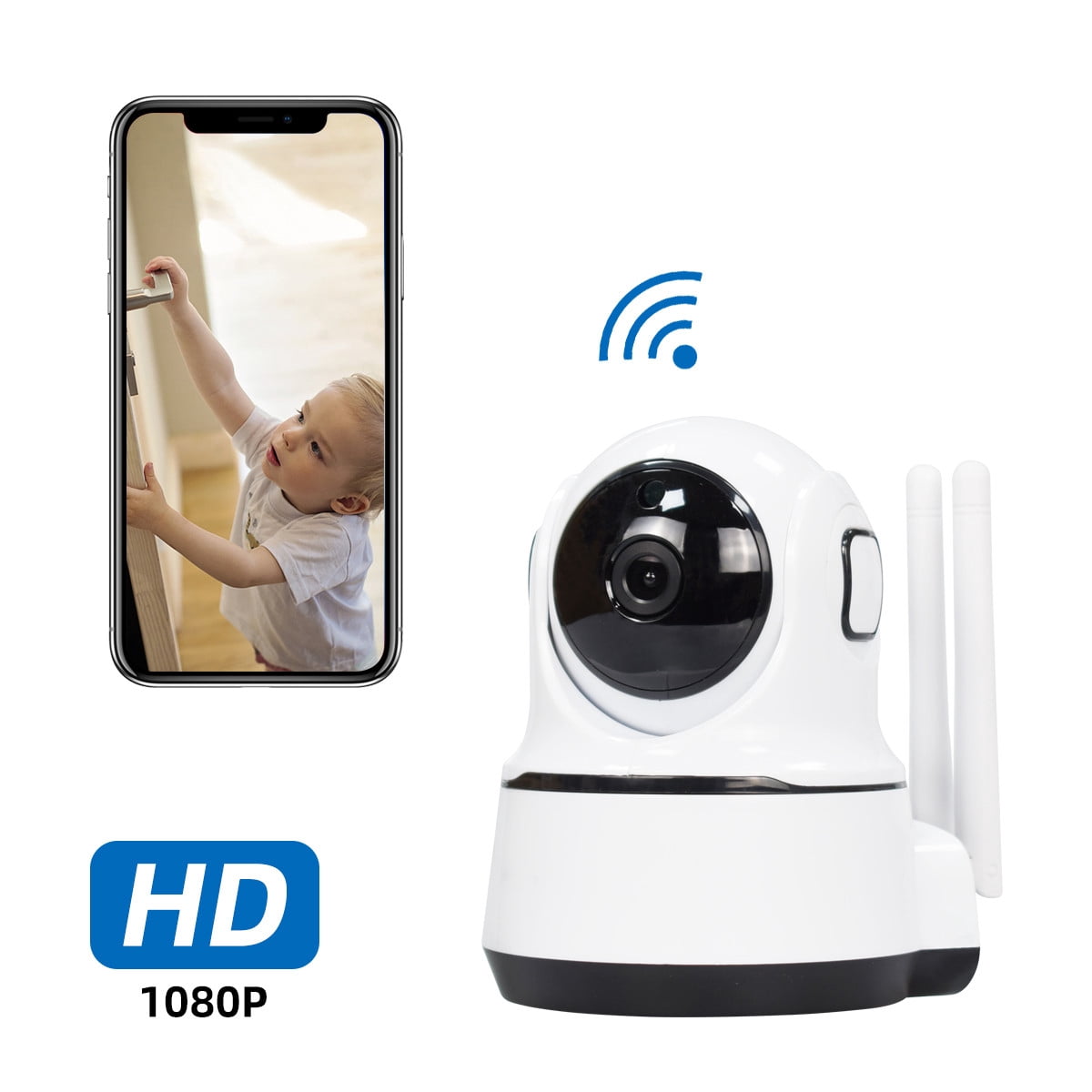 Indoor Security Camera Wireless WiFi HD 1080P Smart Home Surveillance System with 360 Degree Pan Tilt Remote Access Motion Detection and Two Way Audio for Baby Pet Monitor