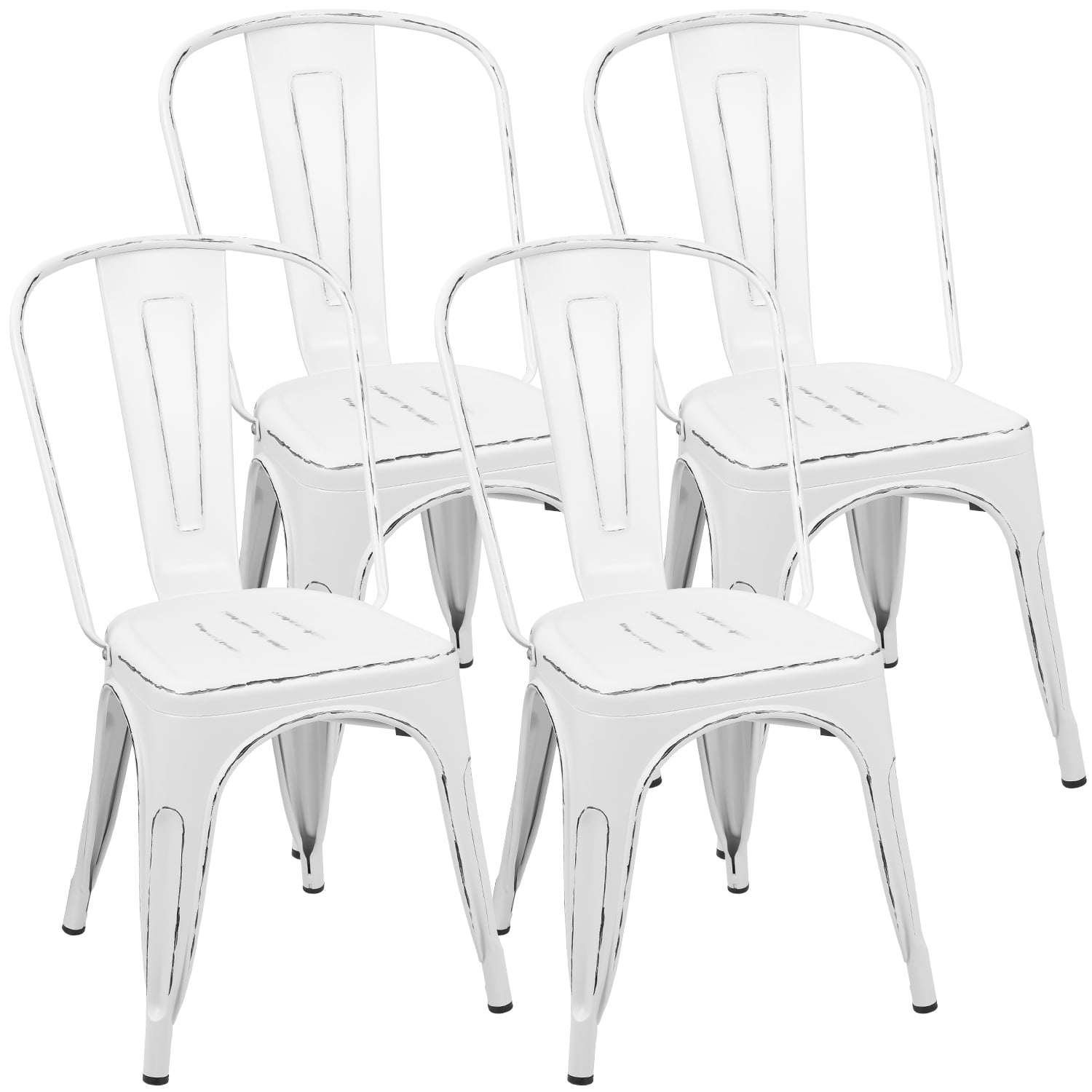 VINEEGO Metal Dining Chair IndoorOutdoor Use Stackable Classic