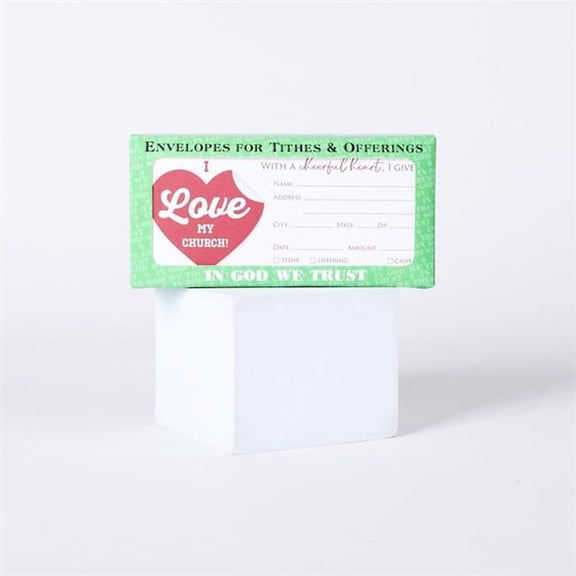 Swanson Christian Supply 349435 I Love My Church Offering Envelopes - Pack of 100