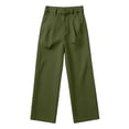 thumbnail image 7 of yeiolnoer Mens Dress Pants Comfortable Work Pants Straight Leg Loose Pants with Pockets Business Casual Outfits(Army Green,Small), 7 of 7
