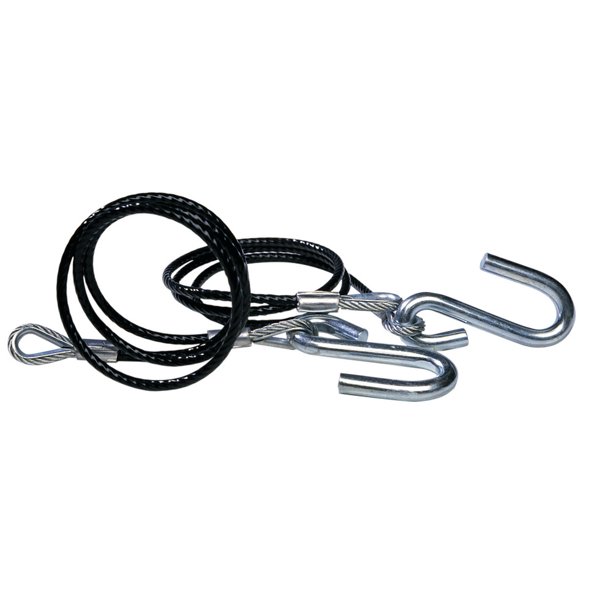Tie Down 59541 Hitch Cables With Wire Safety Latch Class III 5,000 lbs., Black Vinyl Jacketed