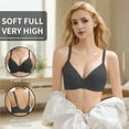 thumbnail image 2 of Women Push Up Bra Everyday Underwear Comfortable Lingerie Bralette with Support Anti-Sag-Size75C/34C, 2 of 6