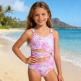 thumbnail image 2 of MEZZALL Summer Girls One-Piece Swimsuit Monokini For Beach Pool Water Play Sun Comfortable Stretch Swimwear Bohemian With Cartoon / Flower Print Beachwear, 2 of 6