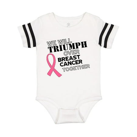 

Inktastic We Will Triumph Over Breast Cancer Together Gift Baby Boy or Baby Girl Bodysuit