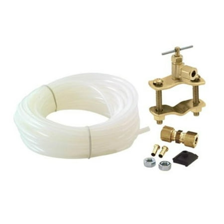 1 8 Inch Brass Tubing 48362 Polyethylene Tubing Icemaker Kit with Brass Inserts, White, DIMENSIONS: 1/2 x 25 Poly Tube; 1/4 Comp x comp union By Eastman ()