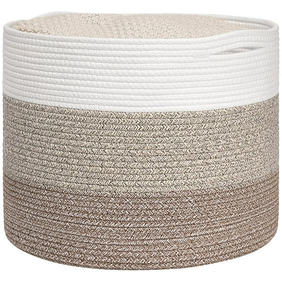 Canasto de Ropa Goodpick Grande de Algodón Tejido 40x40x35 cm