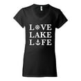 thumbnail image 2 of Wild Bobby, Anchor Wheels Love Lake Life, Women Standard V-Neck Tee, Black, Small, 2 of 4