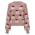thumbnail image 3 of Kiijoy Girls Christmas Sweater Santa Knitted Crew Neck Pullover Top, Sizes 18-24M, 3 of 7