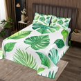 thumbnail image 2 of Erosebridal Tropical Leaves Coverlet Set King,Botanical Palm Tree Bedding Set,Plant Bedroom Decor,Breathable,3 Pieces, 2 of 5