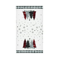 Beautynvta Kitchen Dishes Towel, Merry Christmas Hand Towels, Winter Christmas Tree Snowflake Printed Drying Cloth Tea Towel for Cooking Baking, 19''x16''