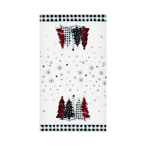 C Christmas Kitchen Towels Set Of 4, Festive Printed Dish Towels For Drying And Decor, Soft And Absorbent Polyester Fabric, Great For Cooking, Baking, And Holiday Table Setting