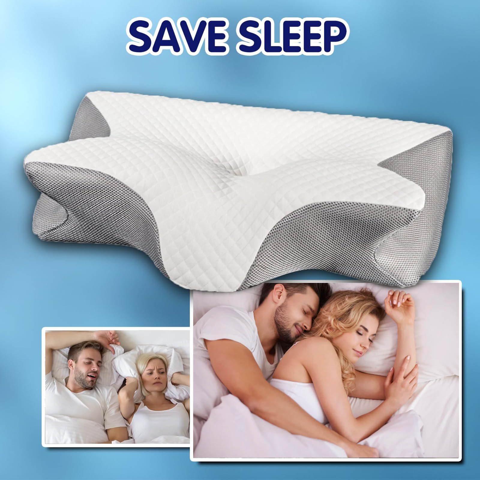 Restora Pillow, 2026 Restora Cervical Neck Traction Pillows, Ergonomic Memory Foam Pillows for Neck and Shoulder Pain Relief, Armrest Support for Side, Back & Stomach Sleepers(Black)