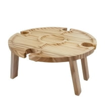 1pc Wooden Portable Picnic Table, Mini Wine Table for Outdoor, Foldable Beach Picnic Table, beach picnic tablewine table, Boho Picnic Table Wine Table with Picnic Tray for Camping, Beach, Picnic