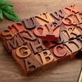 thumbnail image 6 of Uxcell Letter Stamps Wood Rubber Stamp Character U Vintage Alphabet Stamps Set Wooden Stamp Stamper, Brown, 6 of 6