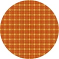 thumbnail image 1 of Ahgly Company Machine Washable Indoor Round Transitional Neon Orange Area Rugs, 7' Round, 1 of 7