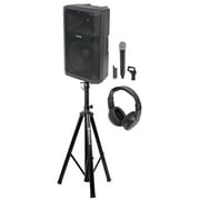 Samson RS115A 15" 400w Powered DJ PA Speaker w/Bluetooth+Wireless Mic+Headphones