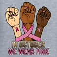 thumbnail image 6 of Wild Bobby In October We Wear Pink Protest Fists Breast Cancer Awareness Women Graphic Tee, Heather Grey, X-Large, 6 of 6