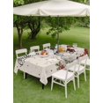 thumbnail image 3 of Outdoor Tablecloth with Umbrella Hole and Zipper, Christmas Snowman Rectangle Table Cloth 60x84 Inch Waterproof Tablecloth, Winter Xmas Snowflakes Cardinal on Linen Picnic Table Cover for Patio, 3 of 7