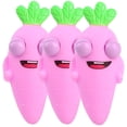 thumbnail image 1 of Zanahoria de Estres PopCarrotPink 3Pza Zanahoria Goma Blanda TPR Rosa/Verde. VentDepot MXPYC-003, 1 of 1