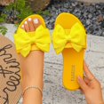 thumbnail image 2 of Alkepwun House Slippers Women's Summer Solid Color Bow Flat Casual Non-Slip Sandals Lightweight Comfort Versatile Slip On Open Toe Outdoor Shoes, 2 of 9