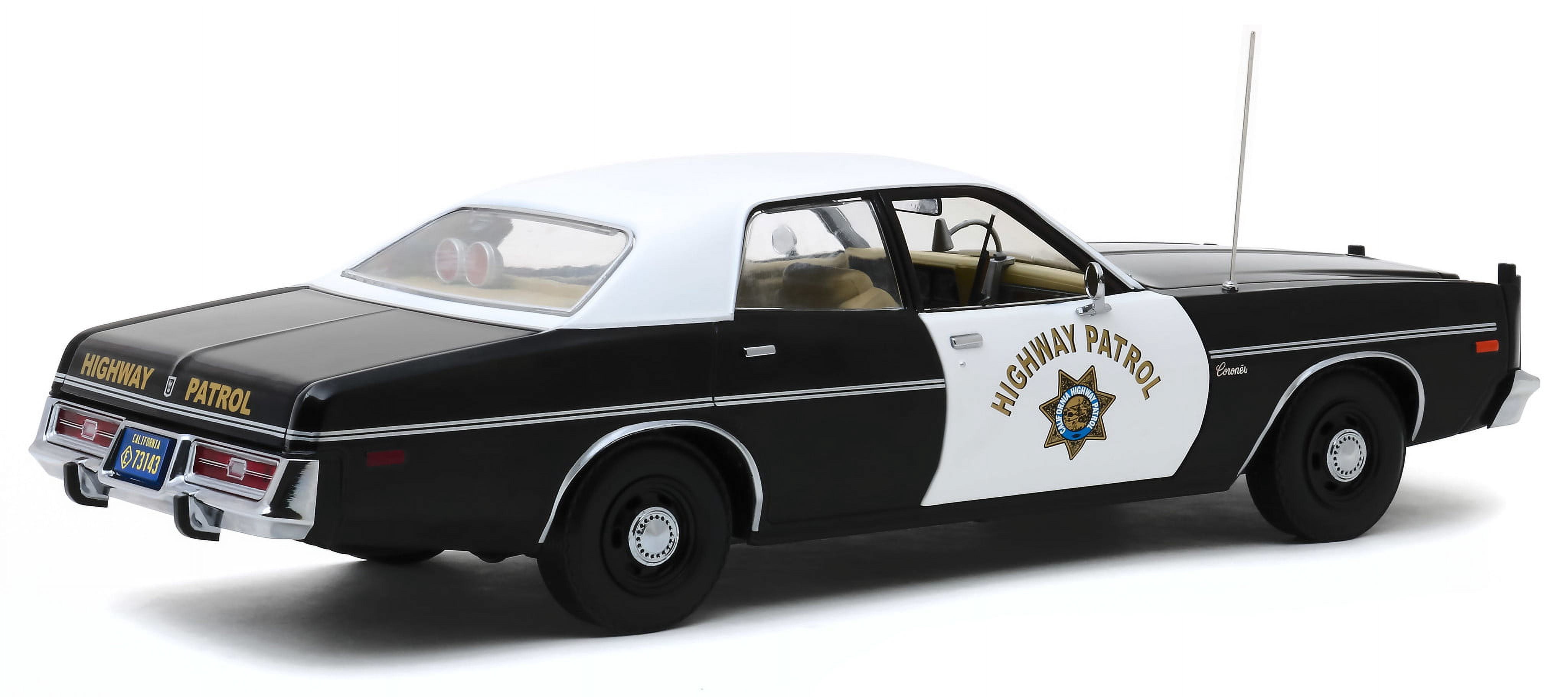 Greenlight 19075 1975 Dodge Coronet Black & White CHP California