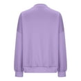thumbnail image 5 of FAIWAD Women's Long Sleeve Round Neck Casual Top with Pocket Solid Color Sweatshirt Loose Plus Size Pullover Tops, 5 of 5