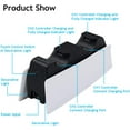 thumbnail image 2 of XINQIHANG Chargeur Double pour PS5, Station de Charge Rapide avec Socle pour Manettes PS5, Station de Charge Double Type C avec Indicateur LED pour Manette DualSense Edge PS5, 2 of 7