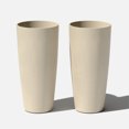 thumbnail image 3 of Veradek Mason Series Selena 28" Plastic-Stone Planter 2-Pack Sand, 3 of 14